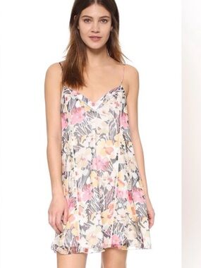 Elizabeth and James Floral Slip Dress in White, Pink, Yellow